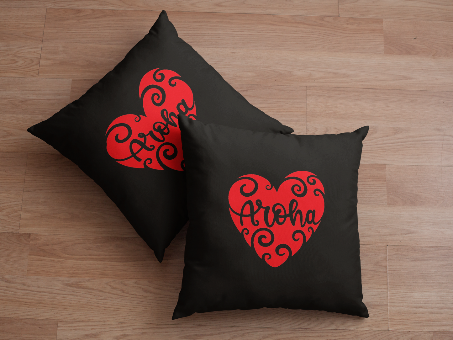 Cushion Cover - Aroha Whero Heart
