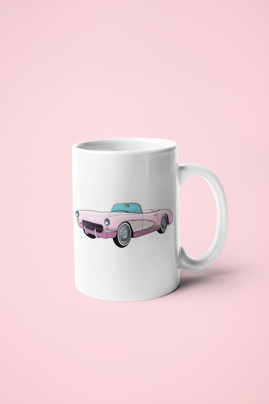 Pink Corvette Mug