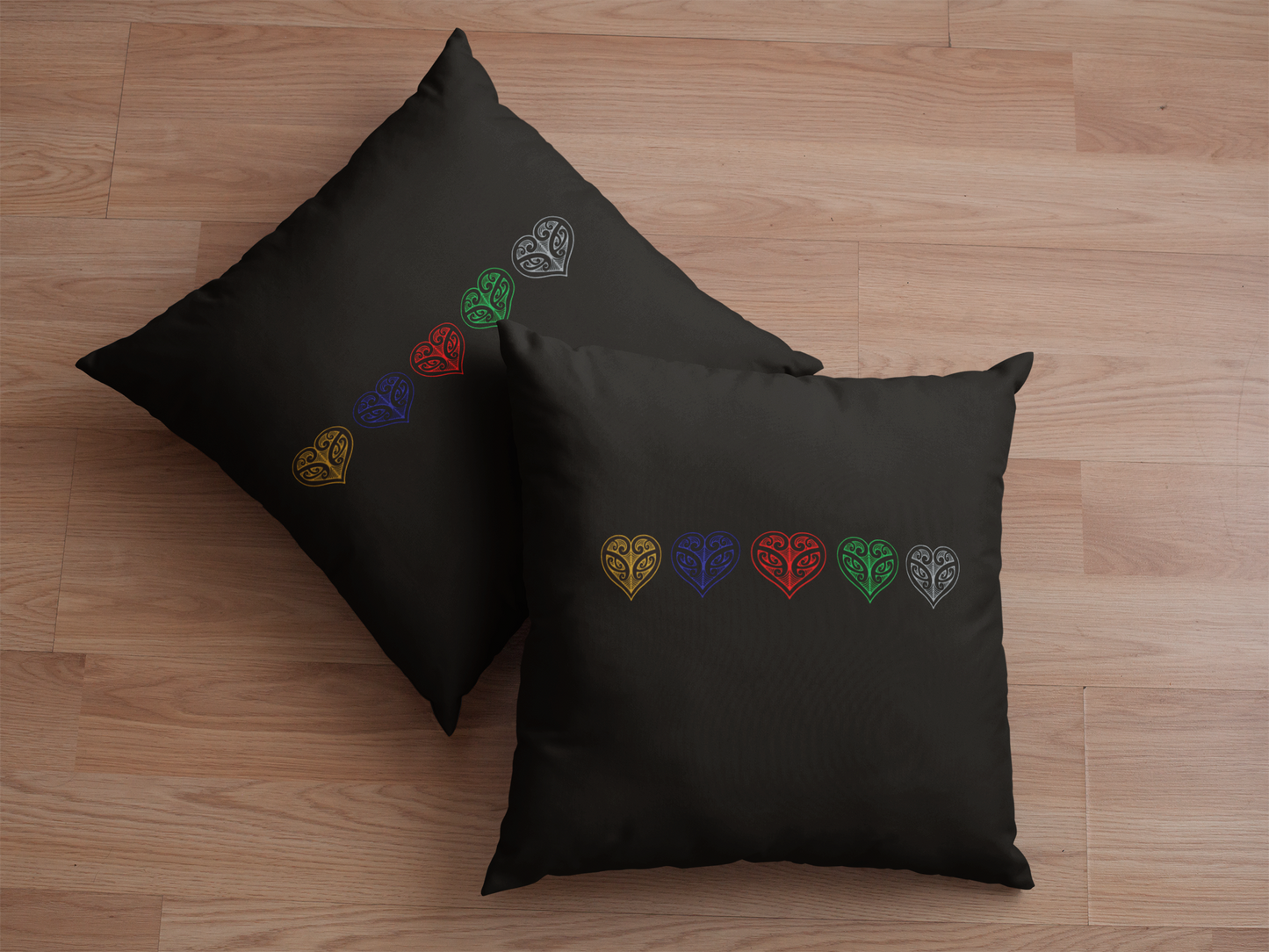 Cushion Cover - Unique Kiwi Collect - Koru Hearts
