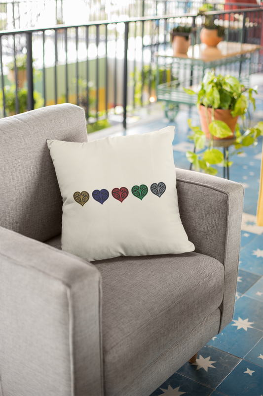 Cushion Cover - Unique Kiwi Collect - Koru Hearts