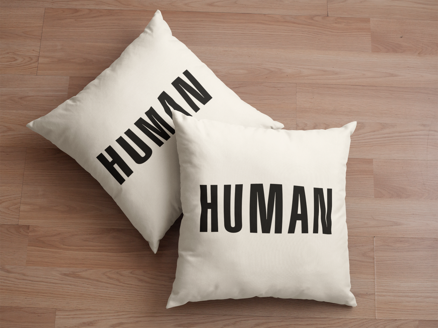 Cushion Cover - HUMAN (Black Text)