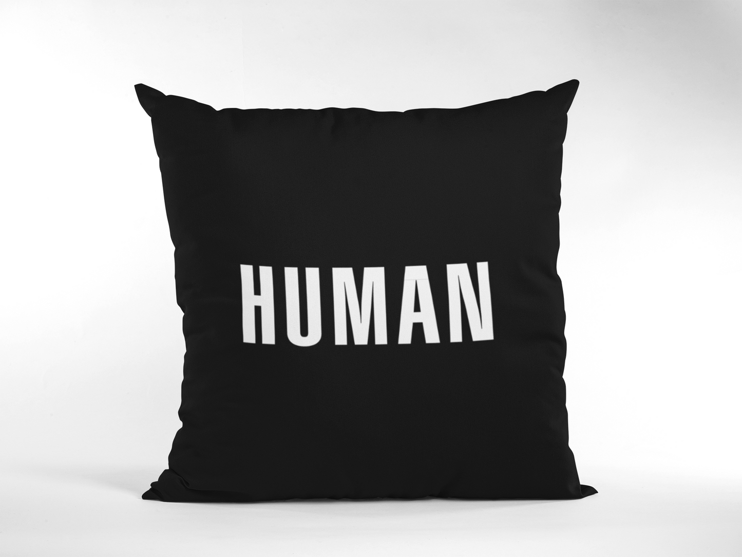 Cushion Cover - HUMAN (White Text)