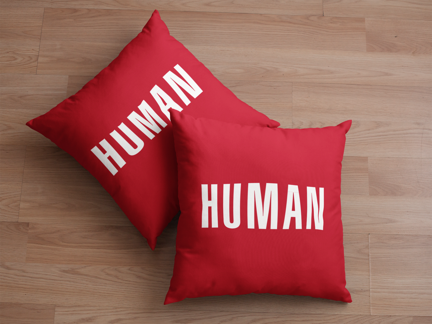 Cushion Cover - HUMAN (White Text)