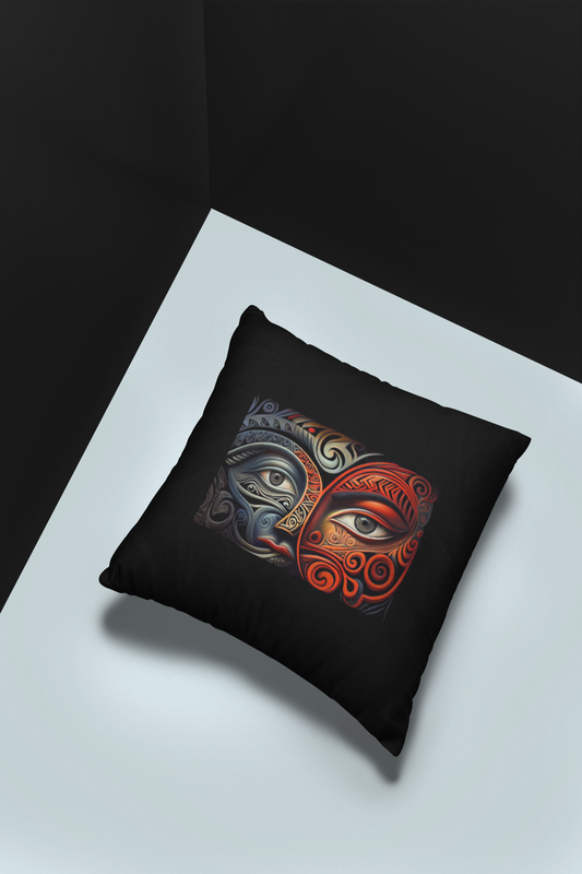 Cushion Cover - Kanohi ki te Kanohi (eye to eye) (face to face)
