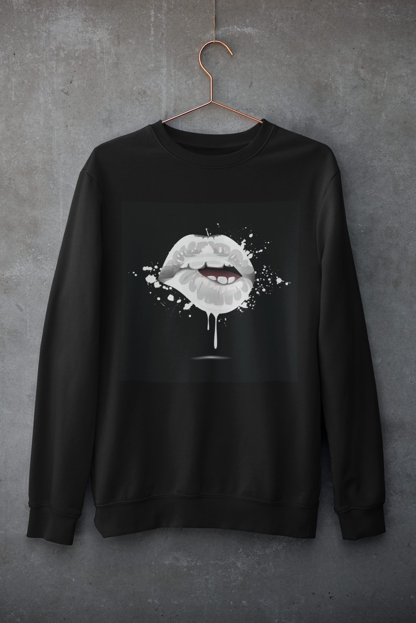 Lip Bite White - Hoodie/Sweatshirt