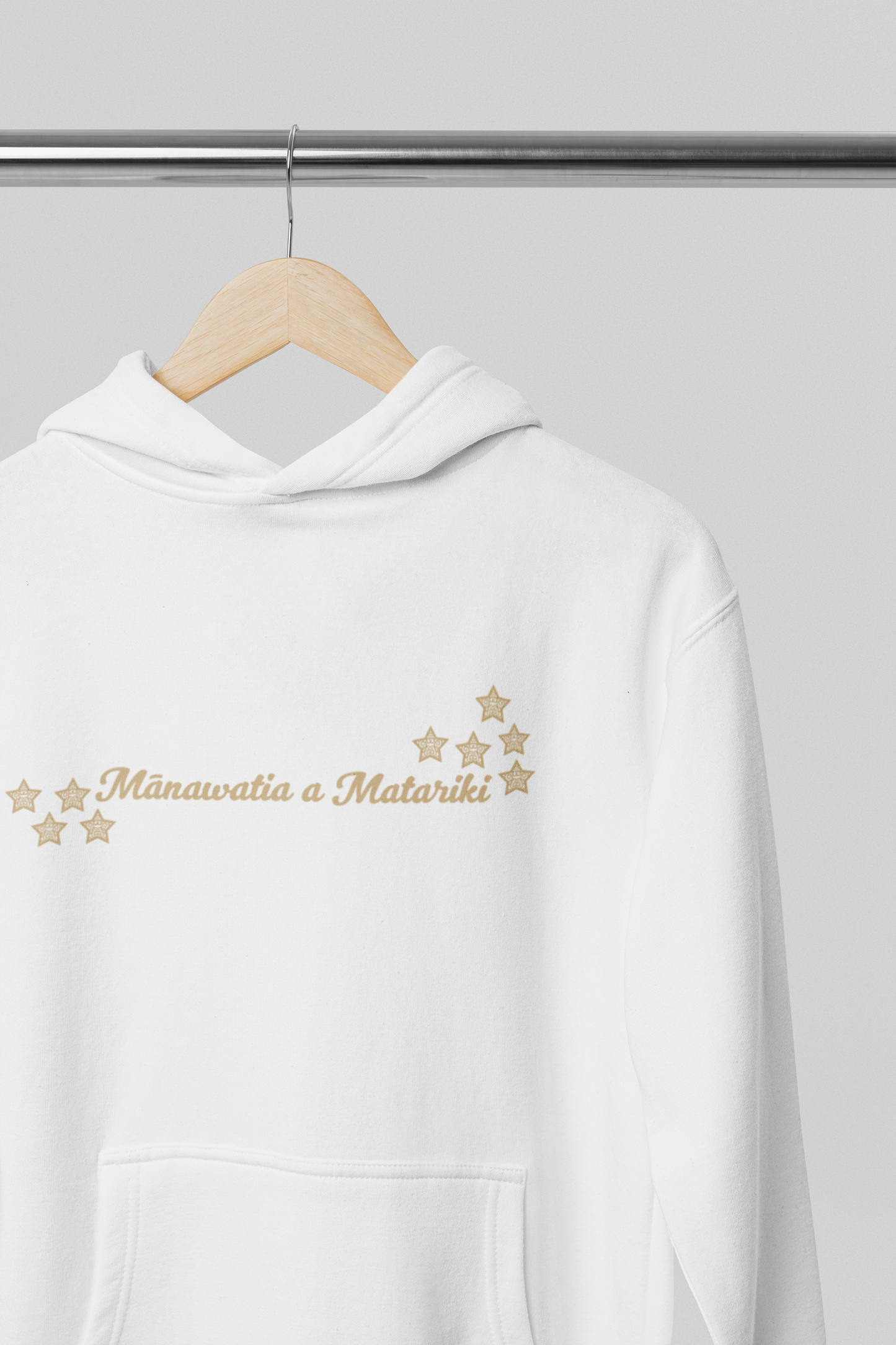 Manawatia a Matariki (gold text) Adult Hoodie