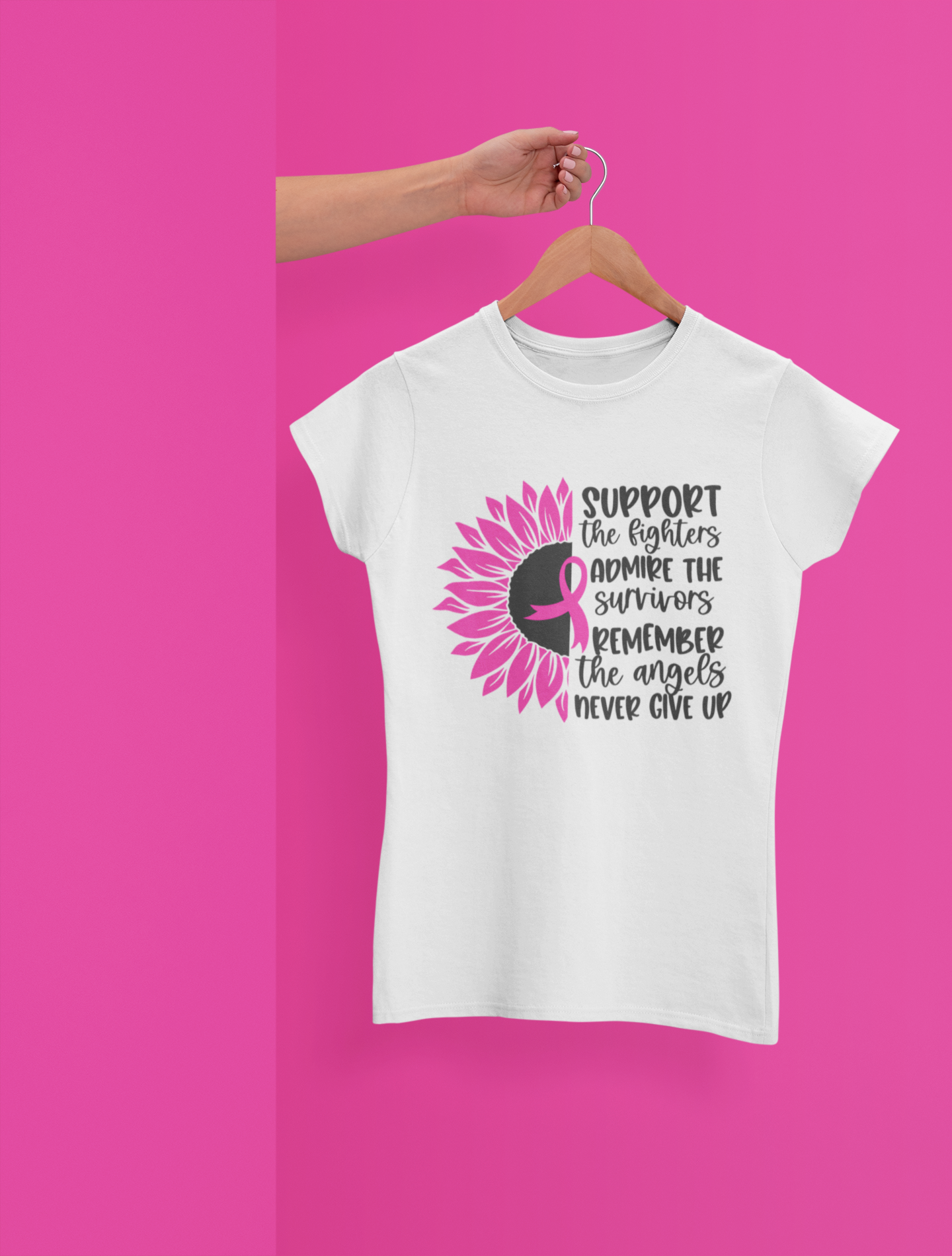 Breast Cancer Awareness - Support The Fighter ..... - Adult Tee
